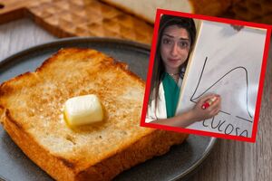 apetyczny tost z masłem