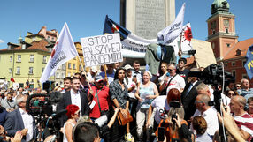Manifestacja przeciw pandemii