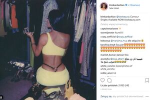 Kim Kardiashan w stringach Gucci